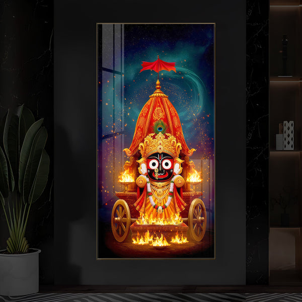 Jagannath Prabhu Modern Luxury Backlight Vertical Wall Art