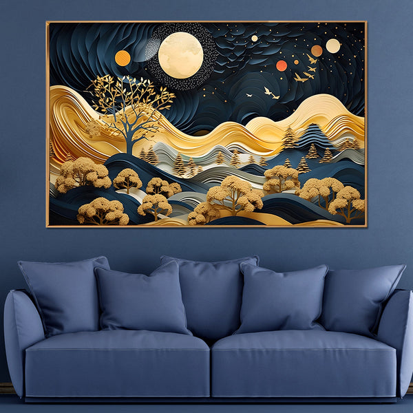 Lunar Valley Canvas Painting for Wall Art