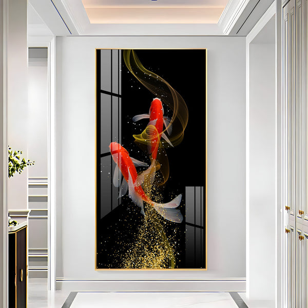 Stylish Fish Theme Acrylic Wall Painting for Office and Bedroom Walls