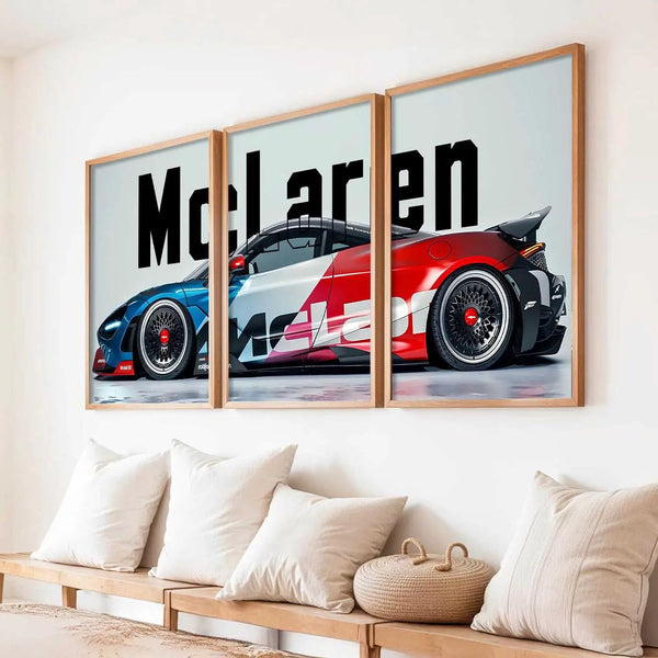 Big McLaren Car Wall Art Paintings for Living Room Bedroom