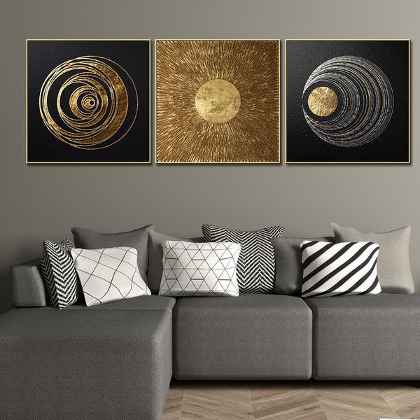 The Milky Way Galaxy 3 Panel Framed Canvas Print (BIG)