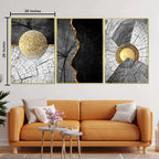 The Urban Traveller Framed Canvas Wall Decor Paintings - Set of 3