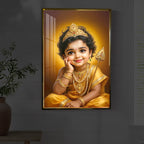 Baby Murugan Modern Luxury Backlight Vertical Wall Art