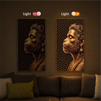 Hanuman Ji Modern Luxury Backlight Vertical Wall Art