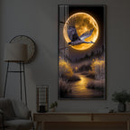 Regalia Bird Modern Luxury Backlight Vertical Wall Art