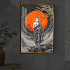 Buddhay Ji Modern Luxury Backlight Vertical Wall Art
