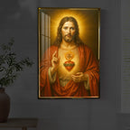 Heart Of Jesus Modern Luxury Backlight Vertical Wall Art