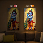Little krishna Modern Luxury Backlight Vertical Wall Art