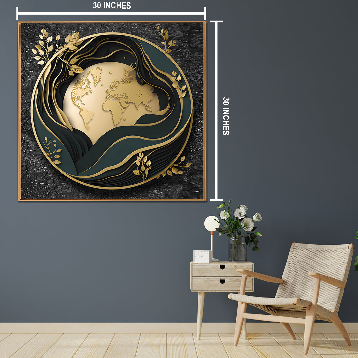 Golden Earth Elegance Canvas Wall Art