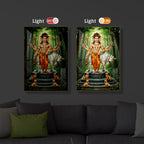 Jai Guru Dattatreya Modern Luxury Backlight Vertical Wall Art