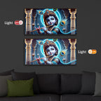 Bal Krishna Ji Modern Luxury Backlight Horizontal Wall Art