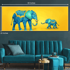 Elephant's Graceful Glow Canvas Art Wall Painting
