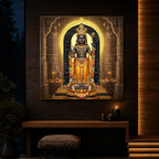 Shree Ram Modern Luxury Backlight Square Wall Art
