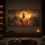 Chhatrapati Shivaji Maharaj Modern Luxury Backlight Horizontal Wall Art