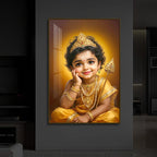 Baby Murugan Modern Luxury Backlight Vertical Wall Art