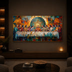 The last Supper Modern Luxury Backlight Horizontal Wall Art