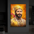 Chhatrapati Shivaji Modern Luxury Backlight Vertical Wall Art