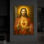 Heart Of Jesus Modern Luxury Backlight Vertical Wall Art