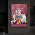 Shree Krishna Ji Modern Luxury Backlight Vertical Wall Art