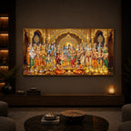 Divine Moment Of Shrinivasam Kalyanam Modern Luxury Backlight Horizontal Wall Art
