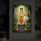 Jai Guru Dattatreya Modern Luxury Backlight Vertical Wall Art