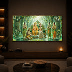 Siya Ram Ji Modern Luxury Backlight Horizontal Wall Art