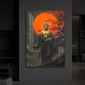Gautam Buddh Modern Luxury Backlight Vertical Wall Art