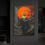 Gautam Buddh Modern Luxury Backlight Vertical Wall Art