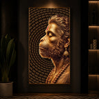 Hanuman Ji Modern Luxury Backlight Vertical Wall Art