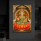 Mahalaxmi Ji Modern Luxury Backlight Vertical Wall Art
