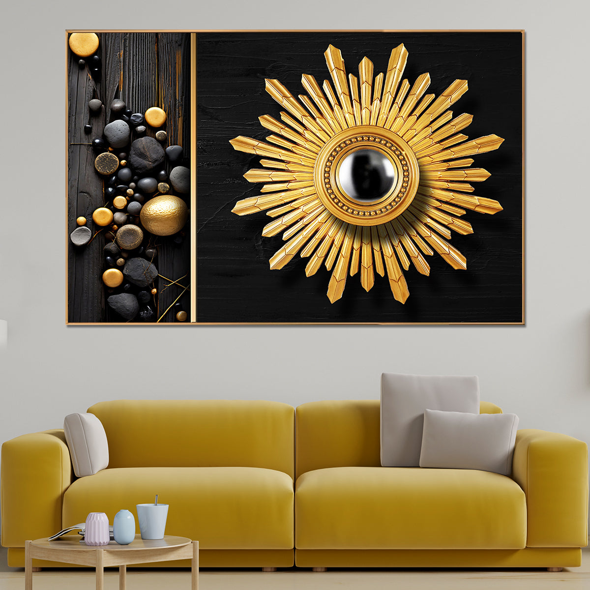 Luminous Sunburst Canvas Wall Paintings