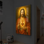 Heart Of Jesus Modern Luxury Backlight Vertical Wall Art