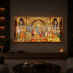 Divine Moment Of Shrinivasam Kalyanam Modern Luxury Backlight Horizontal Wall Art