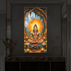 Lord Hanuman Ji Modern Luxury Backlight Vertical Wall Art