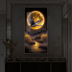 Regalia Bird Modern Luxury Backlight Vertical Wall Art