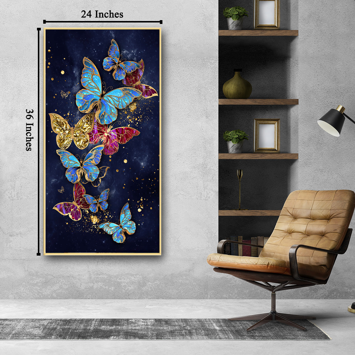 The Dance of Butterflies Framed Canvas Painting Art