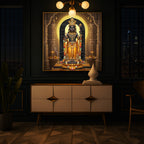 Shree Ram Modern Luxury Backlight Square Wall Art