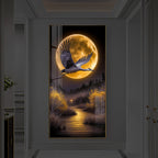 Regalia Bird Modern Luxury Backlight Vertical Wall Art