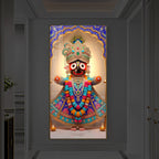 Jai Shri Jagannath Ji Modern Luxury Backlight Vertical Wall Art
