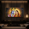 Shri Radha Krishn Modern Luxury Backlight Horizontal Wall Art