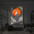 Buddhay Ji Modern Luxury Backlight Vertical Wall Art