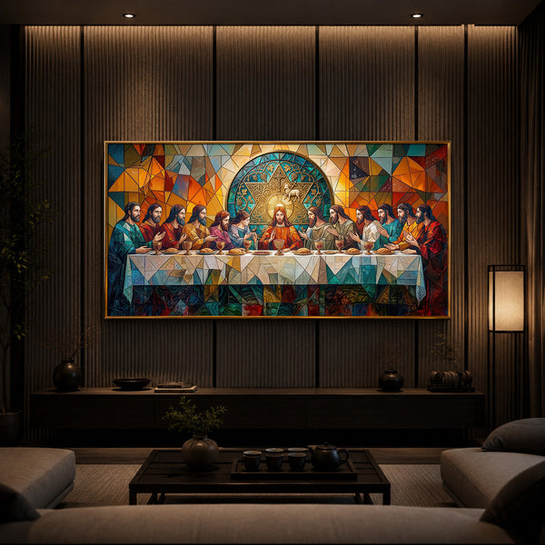 The last Supper Modern Luxury Backlight Horizontal Wall Art