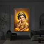 Baby Murugan Modern Luxury Backlight Vertical Wall Art