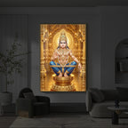 Ayyappan Swamy Modern Luxury Backlight Vertical Wall Art
