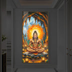 Lord Hanuman Ji Modern Luxury Backlight Vertical Wall Art