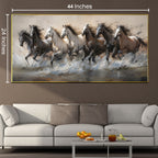 7 Running Horses Wild Canvas Print For Wall Decoration at Home
