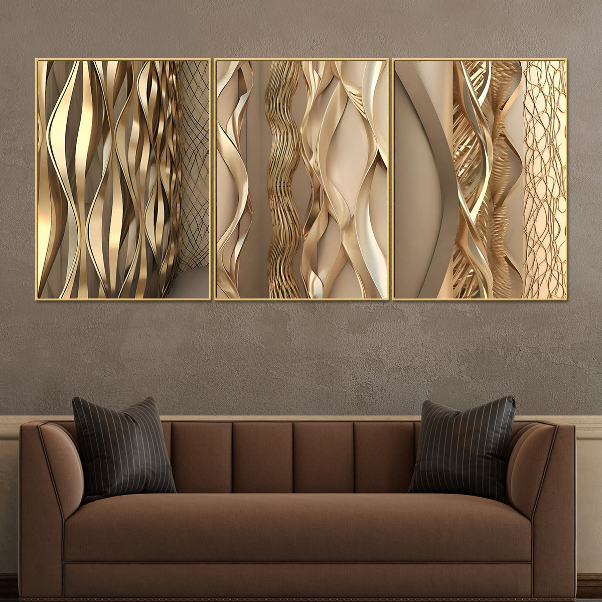 Rhythms of Texture Canvas Wall Art - Set of 3