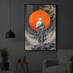 Buddhay Ji Modern Luxury Backlight Vertical Wall Art