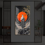 Namo Buddhay Modern Luxury Backlight Vertical Wall Art