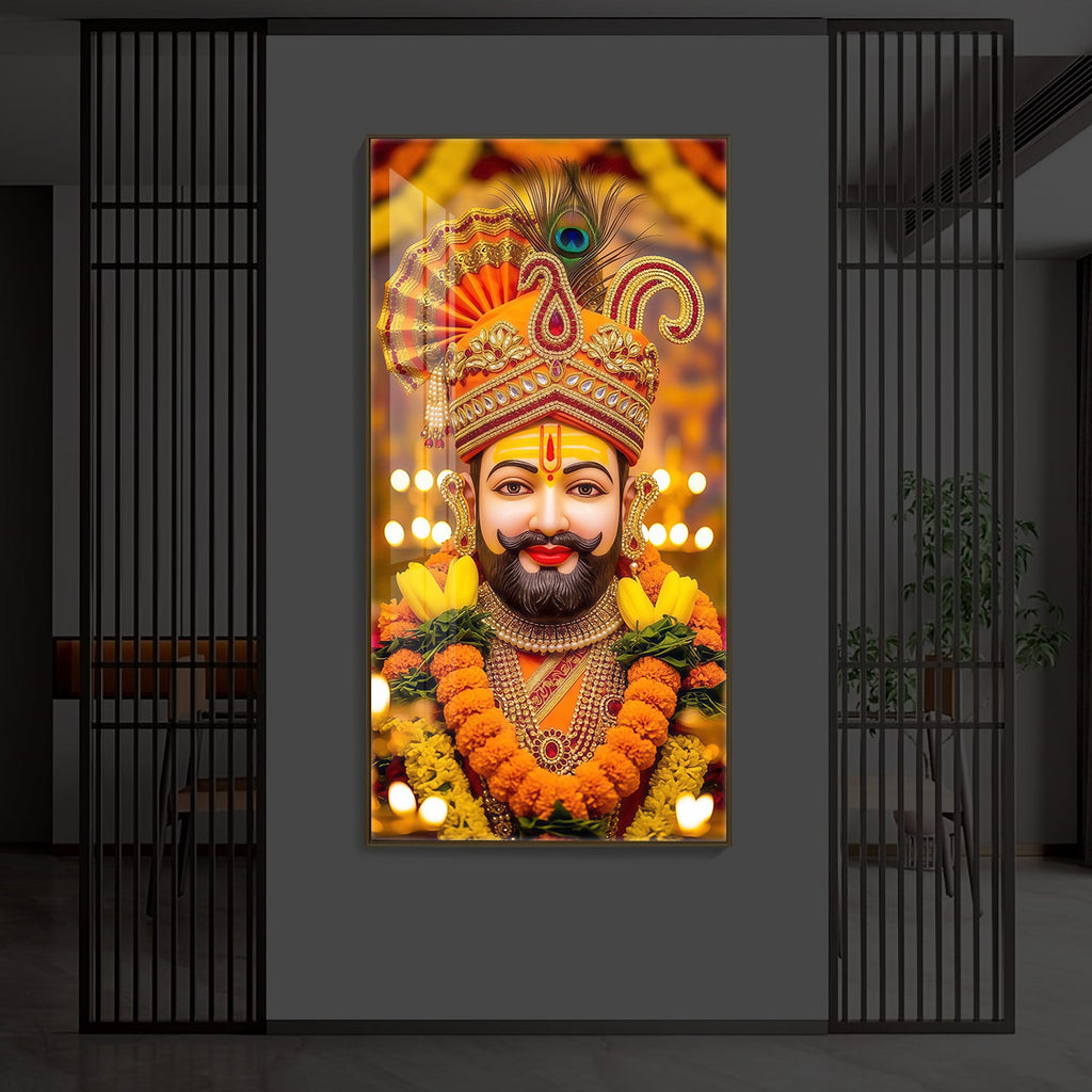 Hare Ka Sahara Modern Luxury Backlight Vertical Wall Art